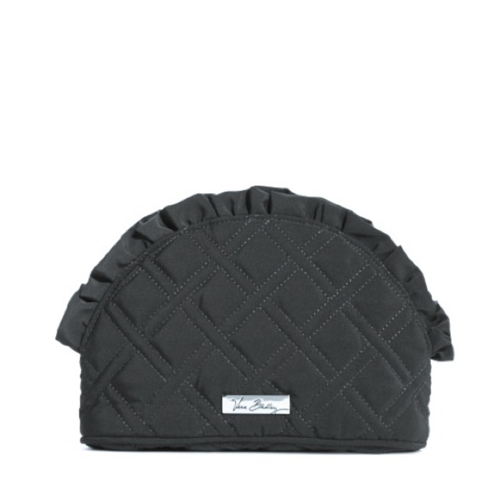 Vera Bradley Classic Black Ruffle Cosmetic Bag - NWT
